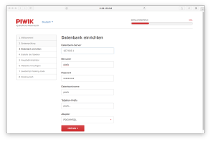 Piwik-Installation-Datenbank