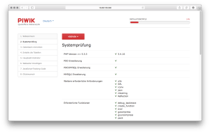 Piwik-Installation-Systemprüfung