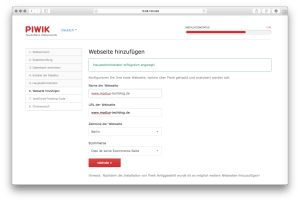 Piwik-Installation-Webseite