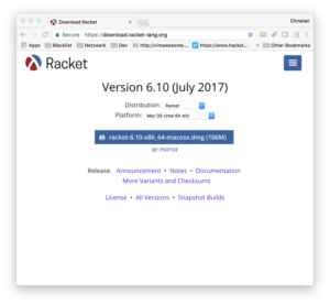 Download der Racket IDE