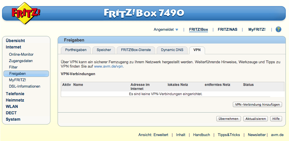 fritz box vpn mit windows 10 client