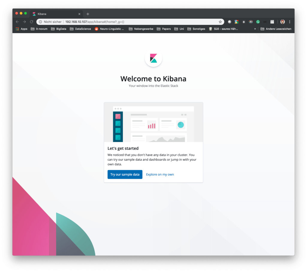 Kibana - Welcome Page