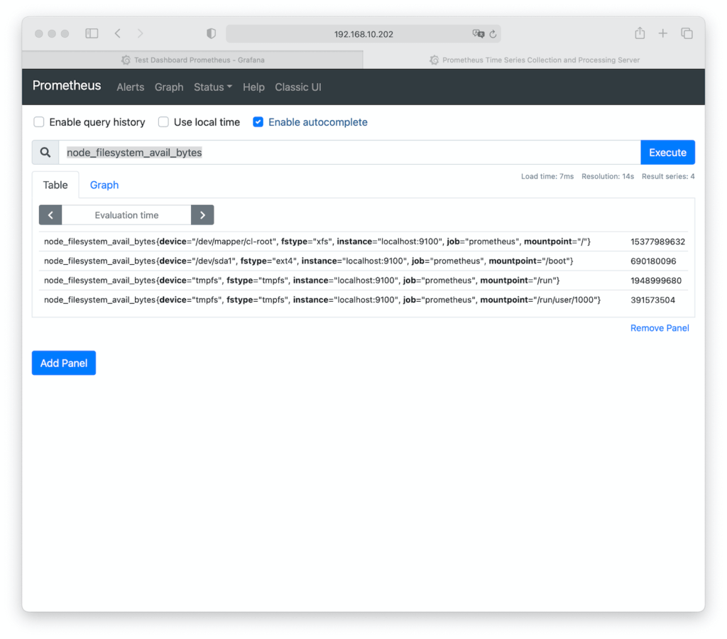 Prometheus Suchstring für die Festplattenauslastung